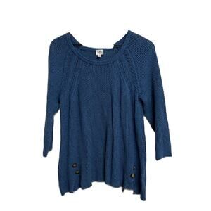 Dressbarn Lightweight Sweater Blue Medium